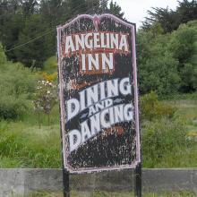 The old sign at Angelina Inn