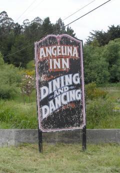 The old sign at Angelina Inn